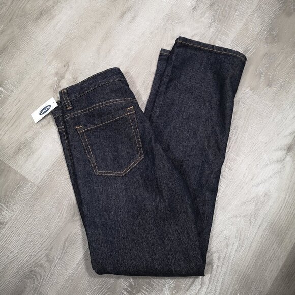 NWT Old Navy Girls Size 14 Regular Dark Wash Straight Fit Jeans - Picture 7 of 14